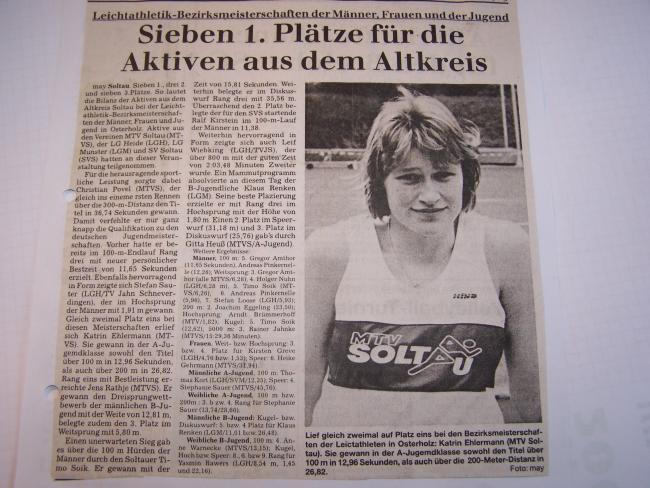 Leichtathletik im Jahr 1995